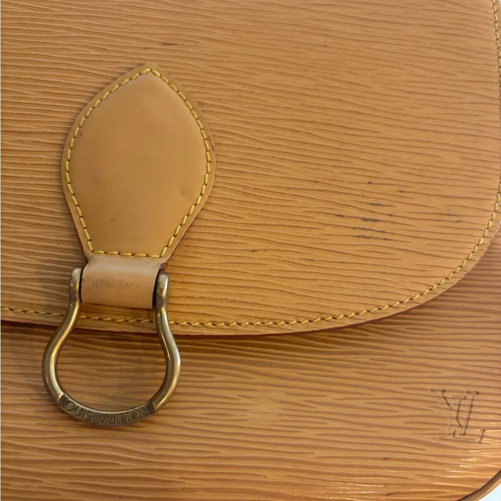 Louis Vuitton Epi Saint Cloud GM Tan Crossbody Shoulder Bag Authentic - Picture 12 of 14